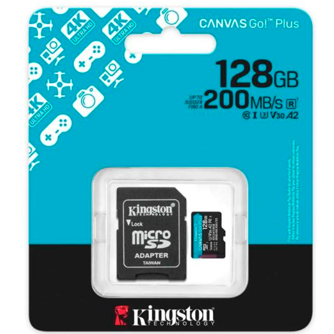 MEMORIA MICRO SD CON ADAPTADOR KINGSTON 128 GB