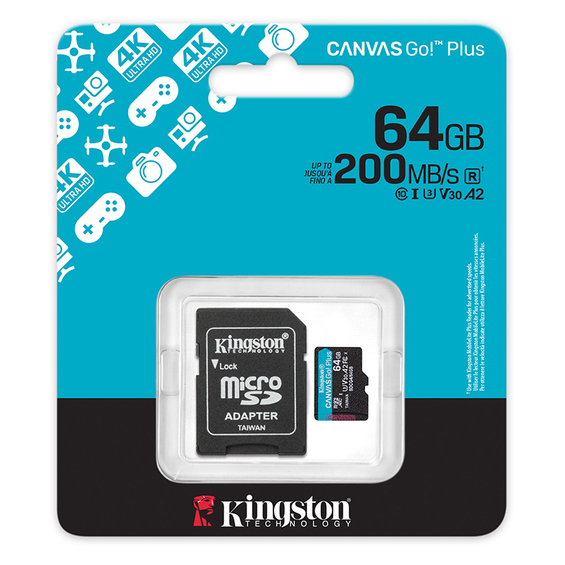 MEMORIA MCRO SD CON ADAPTADOR KINGSTON 64 GB