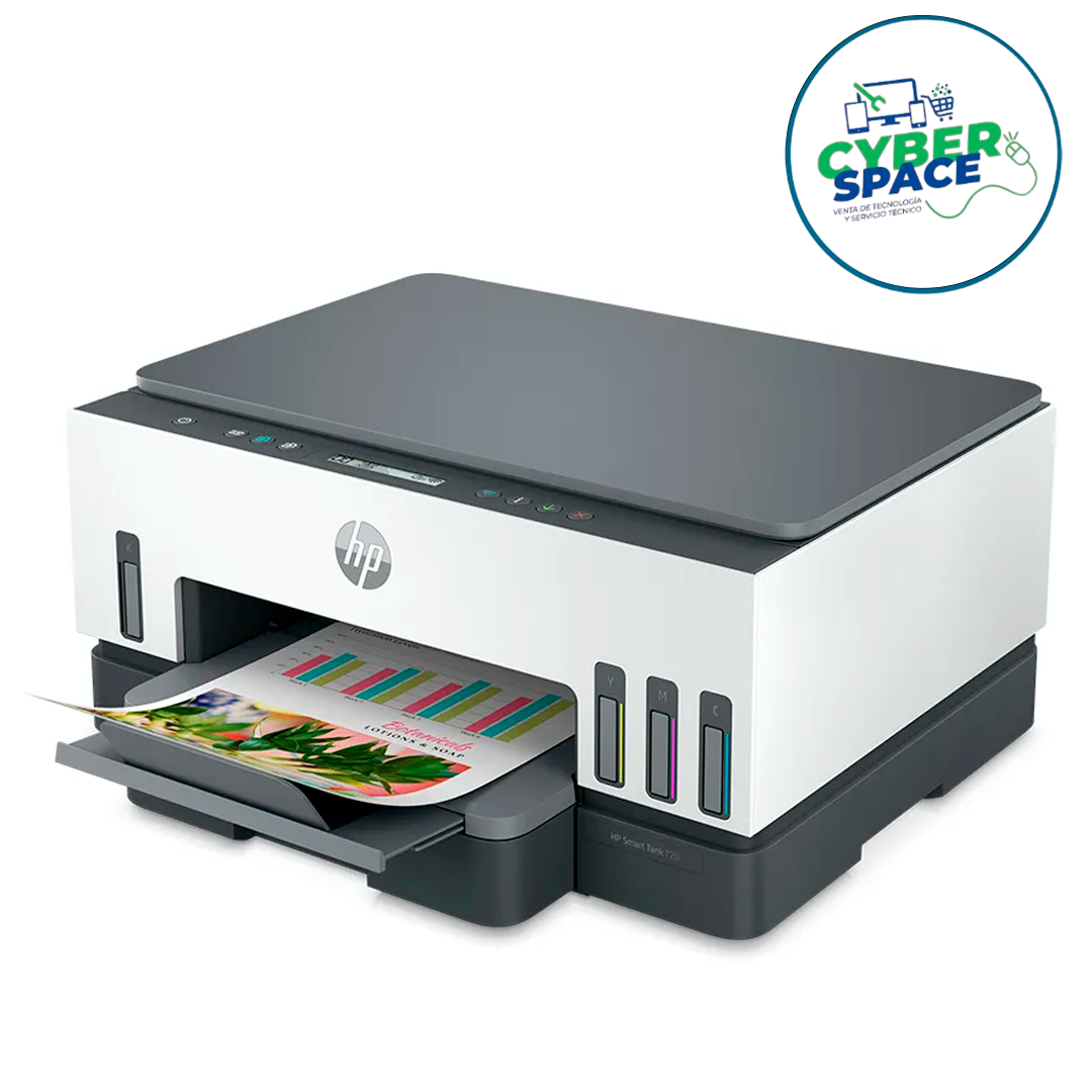 IMPRESORA HP SMART TANK  720 IMPRIME COPIA ESCANEA WI-FI IMPRESIÓN DUPLEX